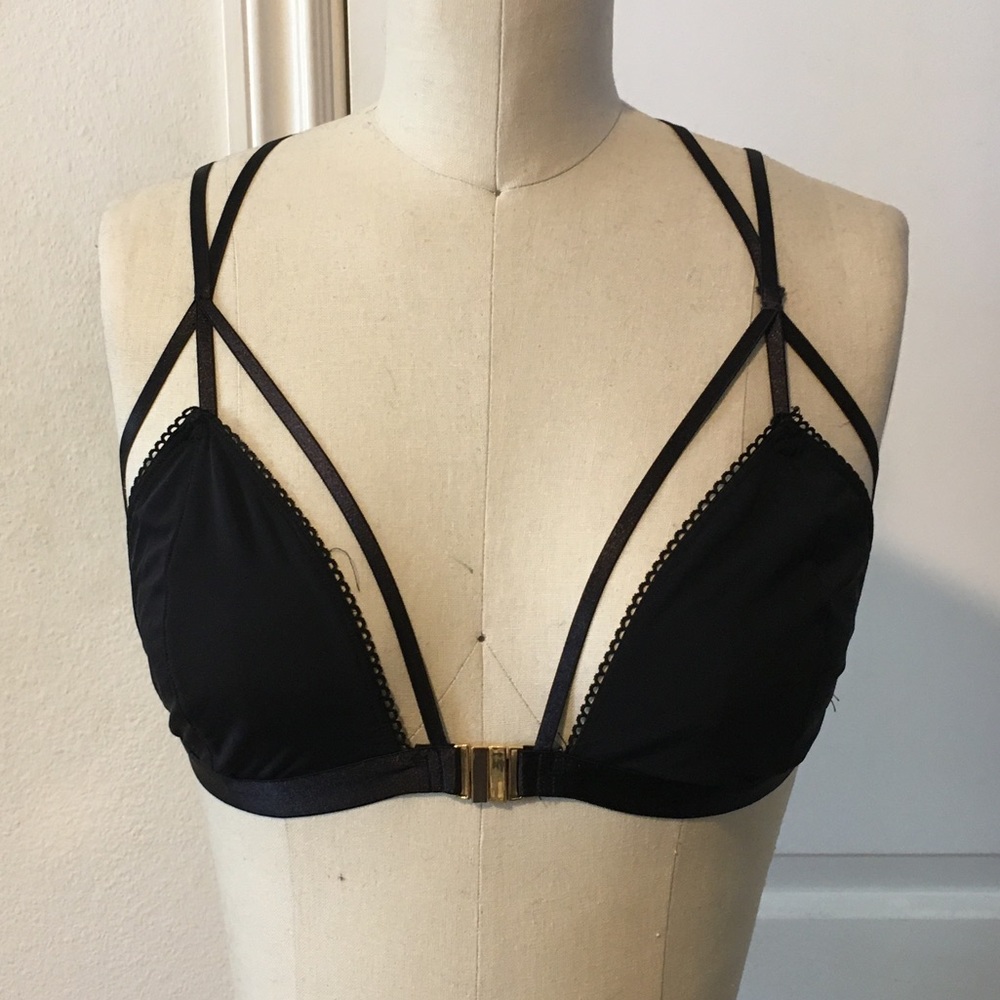For Love & Lemons Strappy Triangle Bra S
